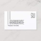 Carte De Visite Blanc clair classique avec Initiales Professionnel (Devant)