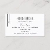 Carte De Visite Blanc clair classique avec Monogramme professionne (Dos)