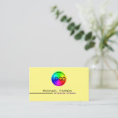 Carte De Visite Blanc clair simple avec logo professionnel (Debout devant)