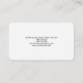 Carte De Visite Blanc clair Simple Professionnel Blog Writer Web (Dos)