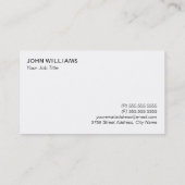 Carte de visite blanc classique avec le logo (Dos)