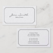 Carte de visite blanc classique de maquilleur de (Devant / Derrière)