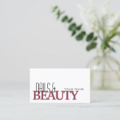 Carte De Visite Blanc classique et Bourgogne avec professionnel ph (Debout devant)