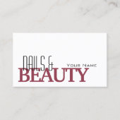 Carte De Visite Blanc classique et Bourgogne avec professionnel ph (Devant)