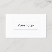 Carte de visite blanc classique simple avec votre (Dos)