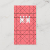 Carte De Visite Blanc, corail : Moderne ! (Dos)