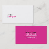 Carte De Visite Blanc croquant moderne simple 4 (Devant / Derrière)