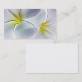 Carte De Visite Blanc customisé par fleur d'Hawaï de Frangipani de (Devant / Derrière)