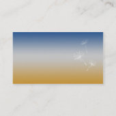 Carte De Visite Blanc Dandelion bleu or (Dos)