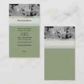 Carte de visite blanc d'azalées (Devant / Derrière)