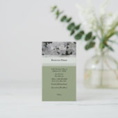 Carte de visite blanc d'azalées (Debout devant)