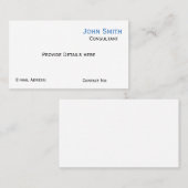 Carte de visite blanc de base (Devant / Derrière)