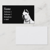 Carte de visite blanc de boxeur (Devant / Derrière)