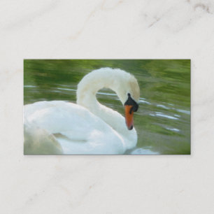 Carte de visite blanc de cygne