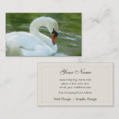Carte de visite blanc de cygne (Devant / Derrière)