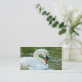 Carte de visite blanc de cygne (Debout devant)