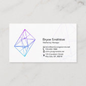 Carte de visite blanc de démarrage technique de ma (Dos)