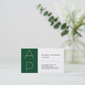 Carte de visite blanc de la bande verte de la forê (Debout devant)