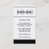 Carte De Visite Blanc de la rayure 1040 de préparation d'impôts (Dos)