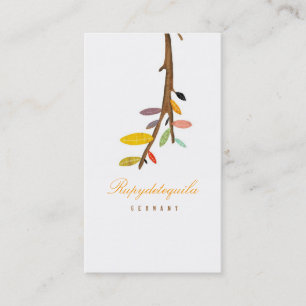 Carte de visite blanc de l'arbre