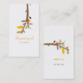 Carte de visite blanc de l'arbre (Devant / Derrière)