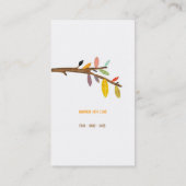 Carte de visite blanc de l'arbre (Dos)