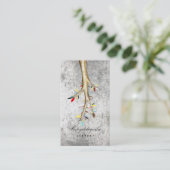 Carte de visite blanc de l'arbre (Debout devant)