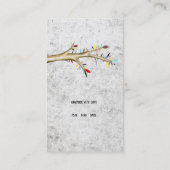 Carte de visite blanc de l'arbre (Dos)