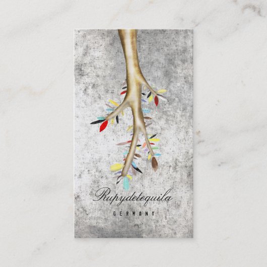 Carte de visite blanc de l'arbre (Devant)