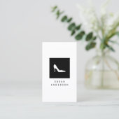 Carte de visite blanc de logo de chaussure de (Debout devant)