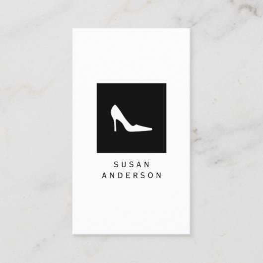 Carte de visite blanc de logo de chaussure de (Devant)