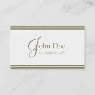 Carte De Visite Blanc de mandataire/rayures d'or - en-tête de