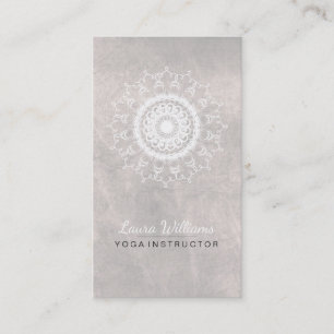 Carte De Visite Blanc de noir de méditation de fleur de Lotus de