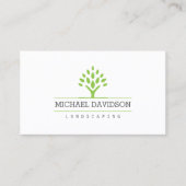 Carte de visite blanc de paysage d'arbre professio (Devant)