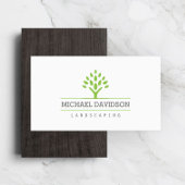 Carte de visite blanc de paysage d'arbre professio