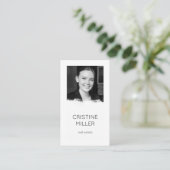 carte de visite blanc de photo de traçage (Debout devant)