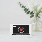 Carte de visite blanc de photographie de mariage (Debout devant)