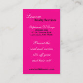 Carte de visite blanc de Polkadot Pokadot de 100 (Dos)