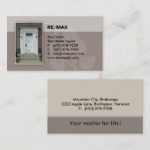 Carte de visite blanc de porte d'immobiliers (Devant / Derrière)