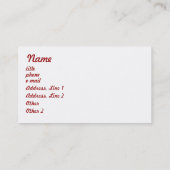 Carte de visite blanc de poulet (Dos)