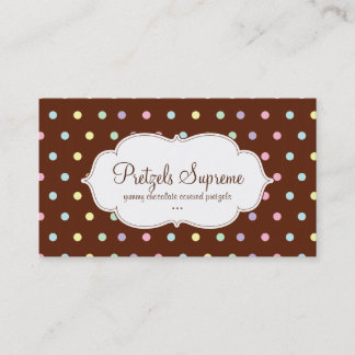 Carte De Visite Blanc de rose de chocolat de pois de boulangerie