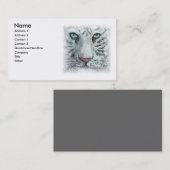 Carte de visite blanc de tigre (Devant / Derrière)