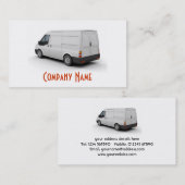 Carte de visite blanc de Van de transit (Devant / Derrière)
