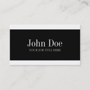 Carte De Visite Blanc de YourJobTitle