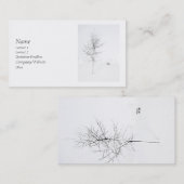 Carte De Visite Blanc d'hiver (Devant / Derrière)