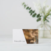 Carte De Visite Blanc diagonal au-dessus de photo chaude de Bokeh (Debout devant)