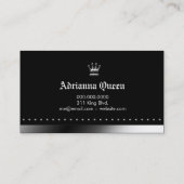Carte De Visite BLANC d'IMPRESSION de ZÈBRE de 311-CROWN | (Dos)