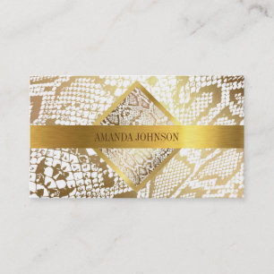 Carte de visite blanc d'or de la peau VIP de