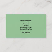 Carte de visite blanc d'orchidées (Dos)