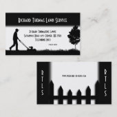 Carte de visite blanc du paysage du service de pel (Devant / Derrière)